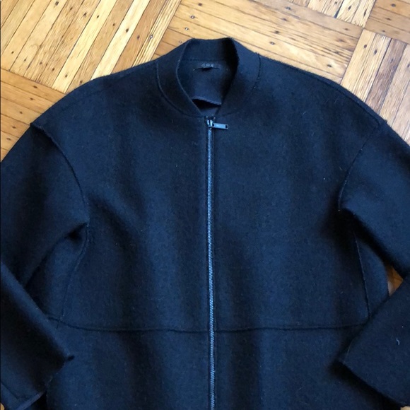 cos zip up wool jacket